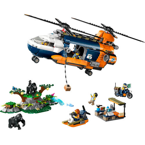 LEGO City Jungle Explorer Helicopter at Base Camp 60437