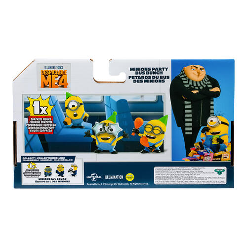 Despicable Me 4 2 Inch Coll 4pcs Pack Party Bus