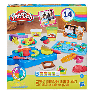 Play Doh Cash Register Toy Play Set + Play Doh 8 Pack of Rainbow